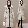 Official winter new down jacket women's medium and long white duck down thickened waist slim and thin coat