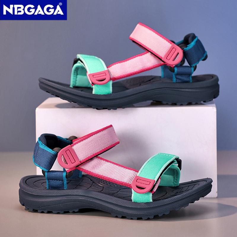 Summer Children Girls' Breathable Sandals Fashion Casual Beach Shoes Comfortable Student Kids Soft Sole Walking Sandals
