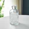 Glass Creaft Transparent Hydroponics Vase Embossed Printing Mini Glass Vase  Home Decor