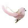 New 3D Fake Craft Birds Christmas Decoration Simulated Foam Feather Bird Christmas Decoration Pink Christmas Tree Pendant