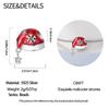 Original Copper Charms Luxury Red Christmas Hat Snowflakes Beads Fit Bracelet Diy Women Making Delicate Gift