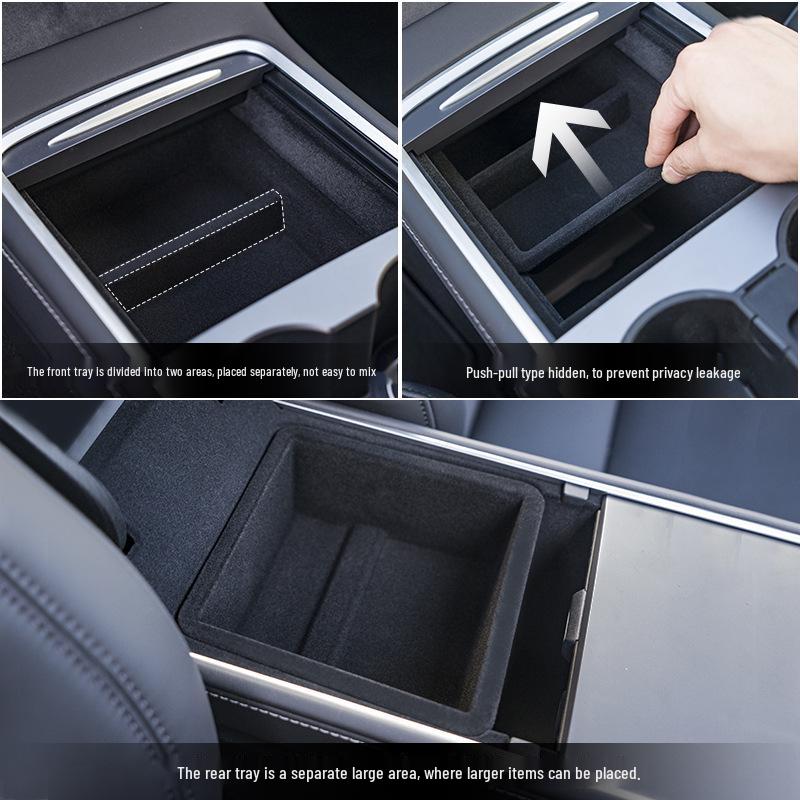 Compatible with Tesla Model 3/Y Refresh Center Console Armrest Organizer Tray