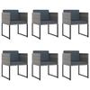 Maison Exclusive - Ensemble à manger de jardin coussins 11 pcs Résine tressée Gris