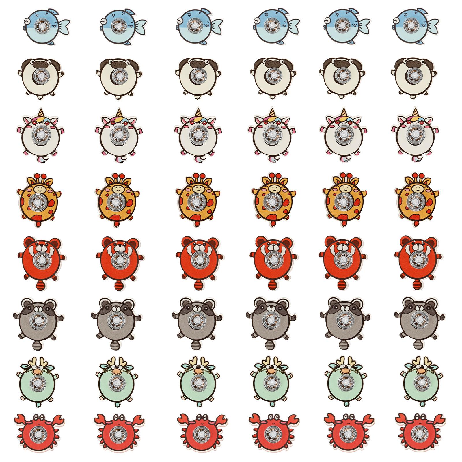 48/50/60Pcs Fidget Spinner Luminous Finger Toy Hand Spinner Stress Reduction and Anxiety Relief Party Favors for Kids and Adults