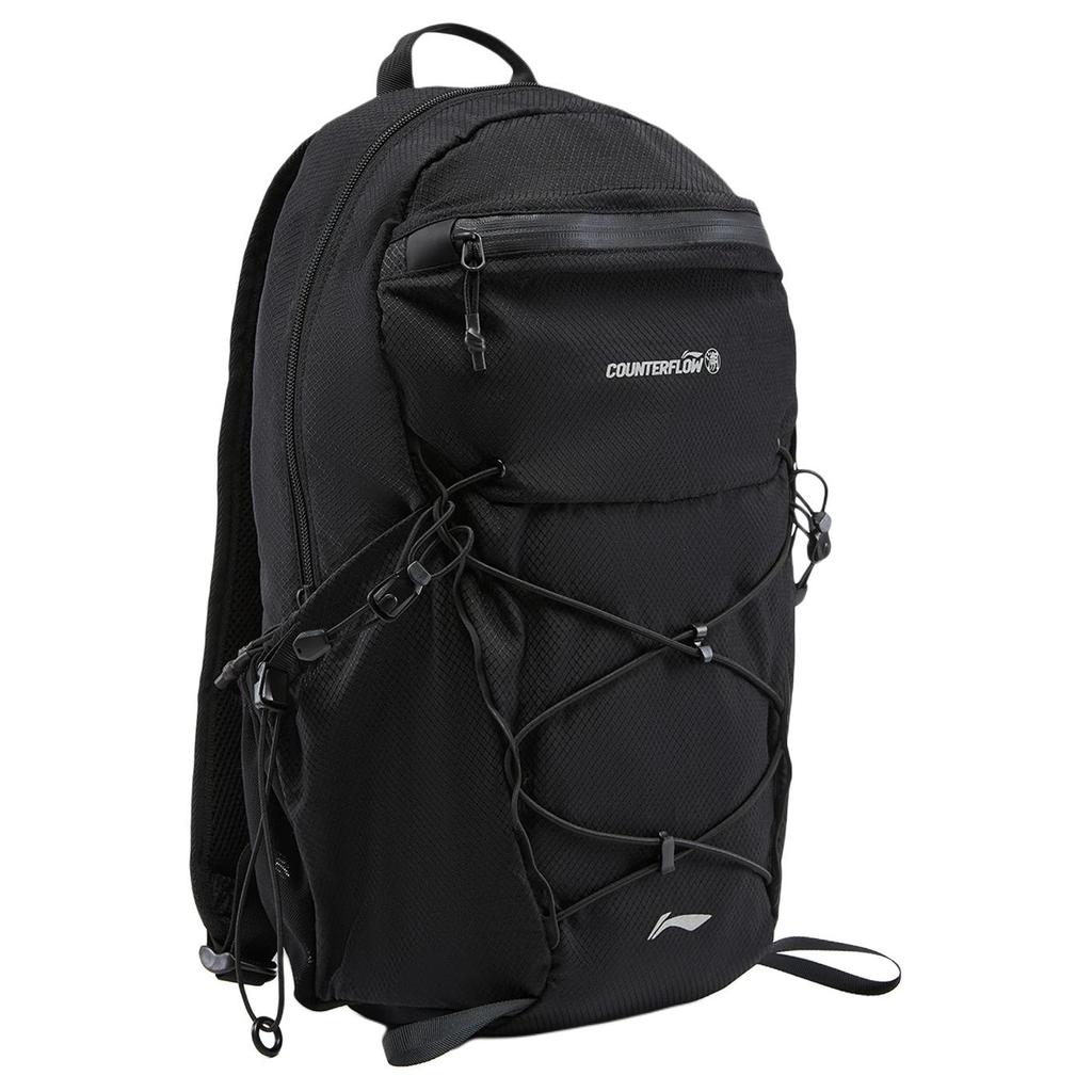 New LiNing CF Tracing Outdoor Collection Polyamide Backpack Unisex Black ABDV335-1