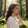 Ethereal Moon And Star Geometric Earrings Handmade For Women Summer Jewelry Accessory