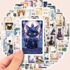 78pcs New Cartoon Cat Tarot Card Graffiti Stickers Decorated Guitar Notebook Luggage DIY Waterproof Stickers
