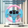 1pc Kids Simulated Driving Controller, Interactive Car Steering Wheel Toy, Educational Activity Gift, ABS Resin, Assorted Colors,No Batteries Included