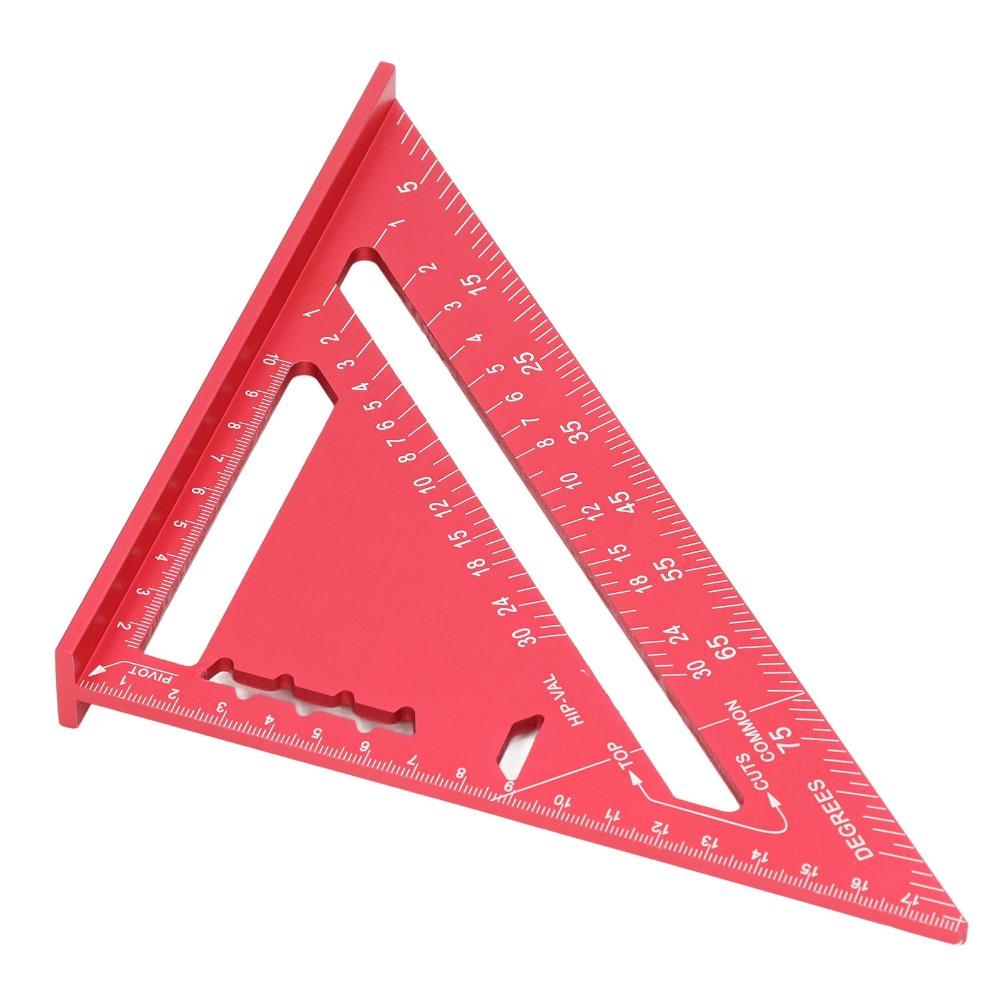 Clear Scale Rafter Square Tool Red Triangle Right Angle Ruler Woodworking Triangle Cabinetry