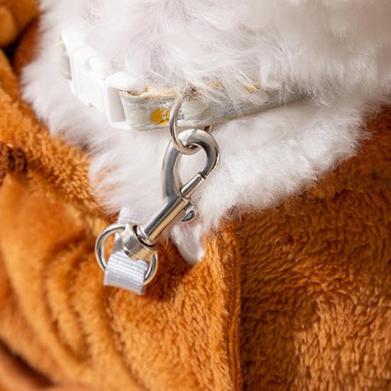 Cat Carrier Bag Plush Puppy Carrier Bag with Adjustable Crossbody Bee Design Travel Strap Cute Bear