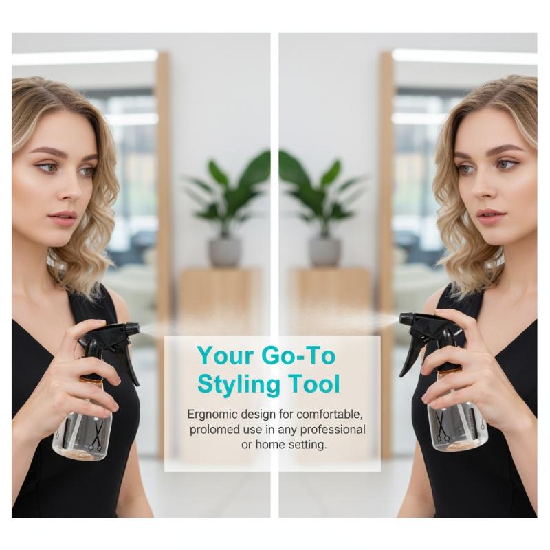 Hair Water Spray Bottle 250ml 8oz Fine Mist Sprayer for Salon-Capable Hair Care at Home