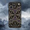 Buntes Muster Mandala Hülle Für iPhone 12,14,15,16,17,13,11,X,Mini,Plus,Pro Max,8,7,XR,SE,XS,Weiches Silikon Schwarz