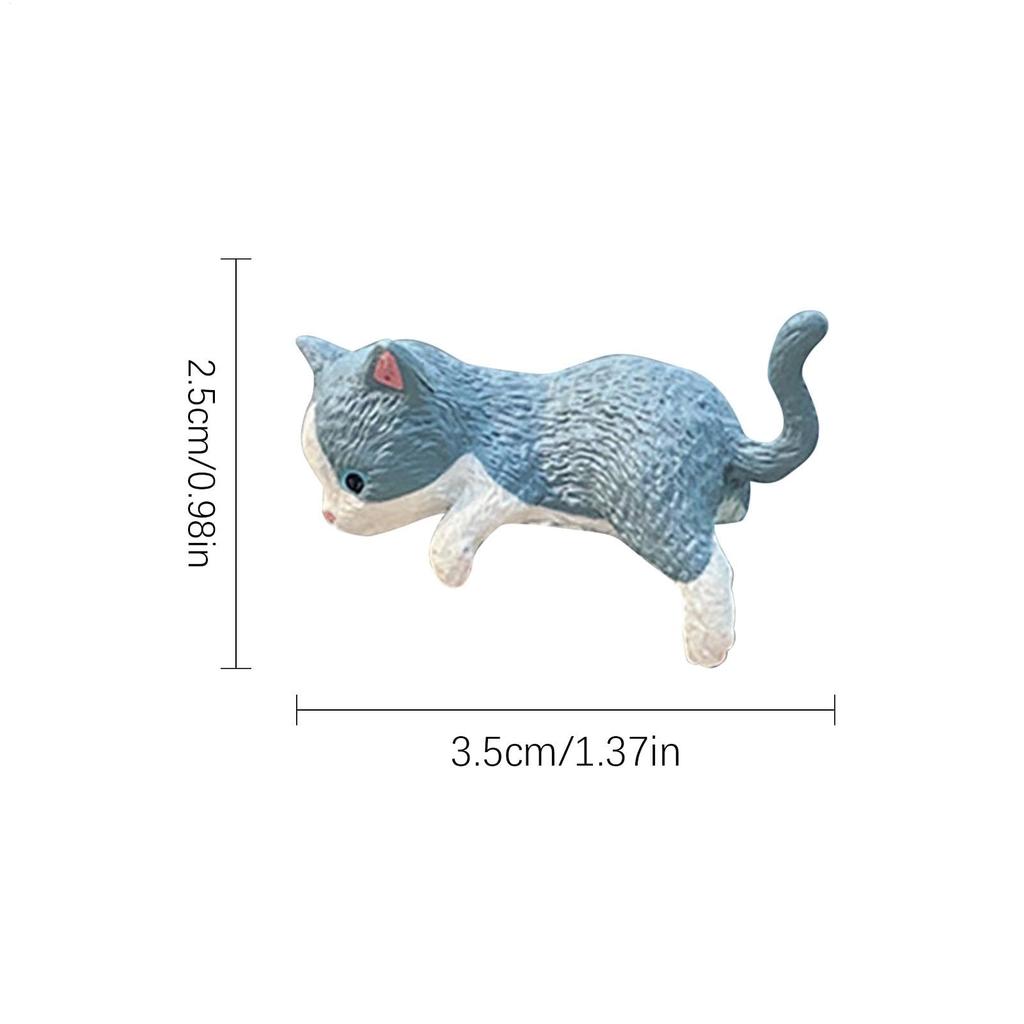 Zibeem Little Cat Figurine, Cat Figurine | Cat Figurine 4X Cute Little Sleeping Cat