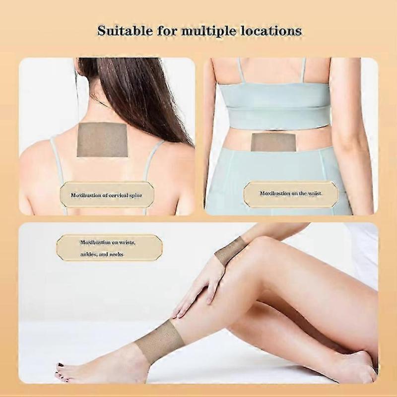 1-5x 20Pcs/Bag Natural Moxa Moxibustion Heat Pain Relief Patches Plaster Adhesive