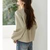 Fashion Split Cut Casual Versatile Letter Embroidered Round Neck Sweatshirt 2025 New Solid Color Simple Top