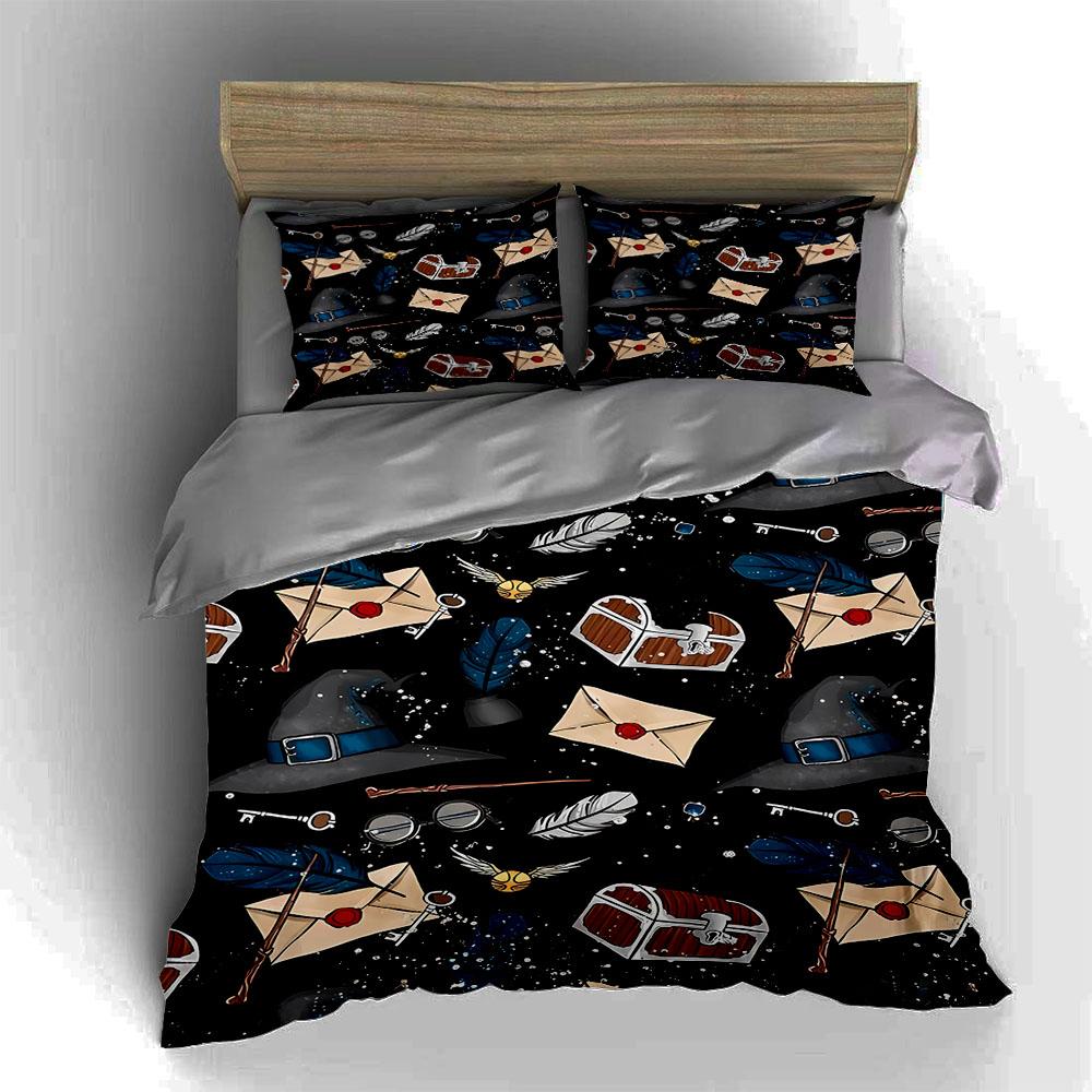 Magical-themed objects. Bedding Duvet cover sets Duvet covers Pillowcases gifts (1 * Duvet Cover 2 * Pillowcases, without duvet insert)