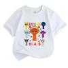 Kids Boys Girls 100% Cotton Crew Neck Short Sleeve T-Shirt, Funny Music Cartoon Sprunki Beats Character Print Casual Soft Tee Tops for Daily Play Wear