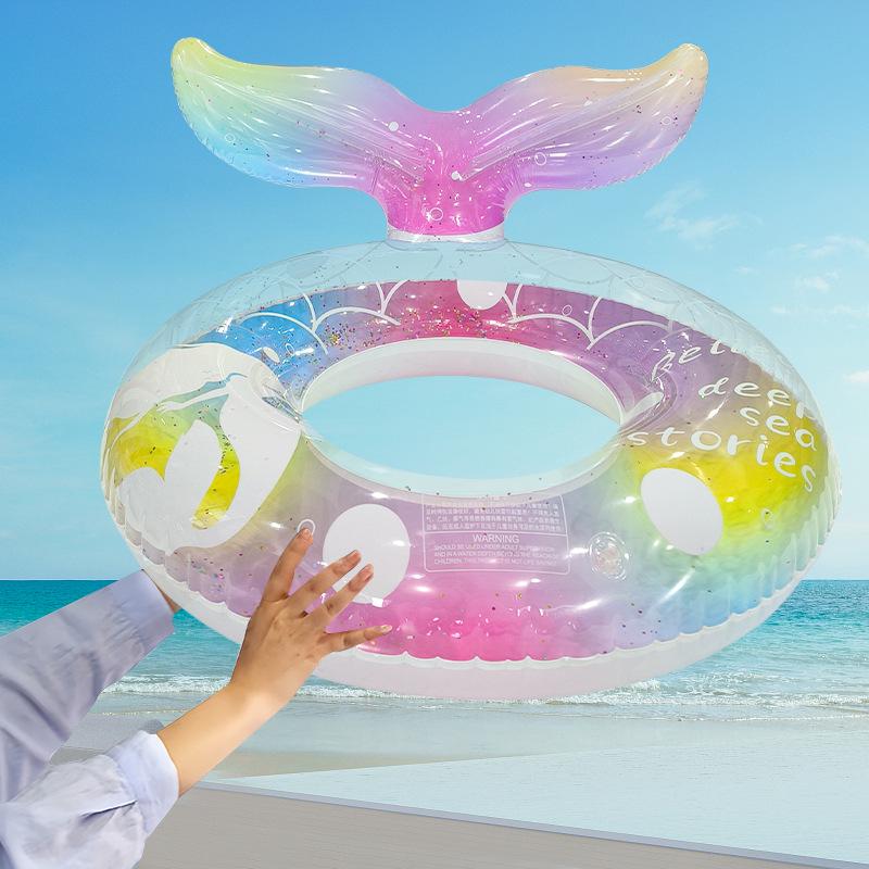 In Stock: Starry Sky Sequin Swimming Ring - Thickened Adult PVC Underarm Float