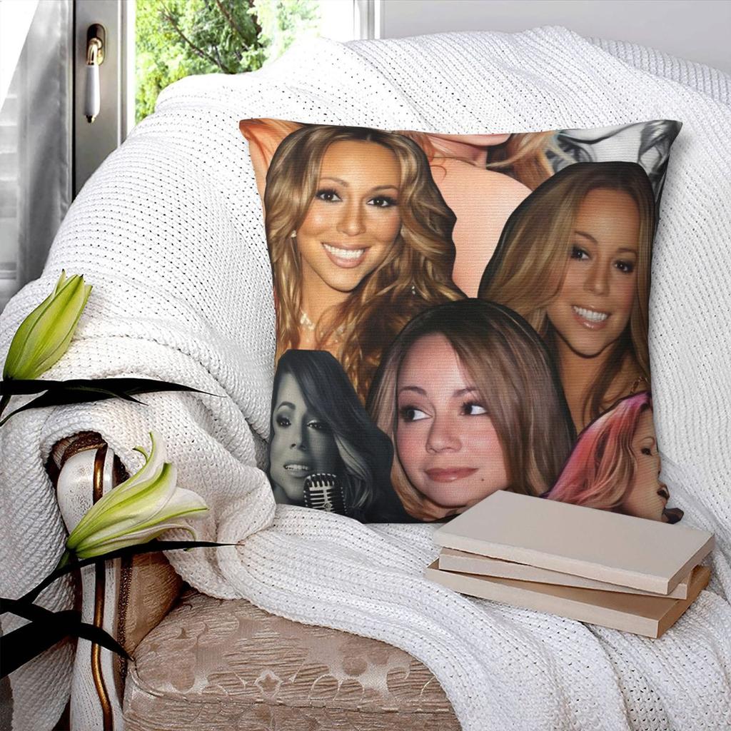 Mariah Carey American Singer Pillow Cover Fashion Pillow Case Square Cushion Cover Pillowcases For Office Car Home Decorative