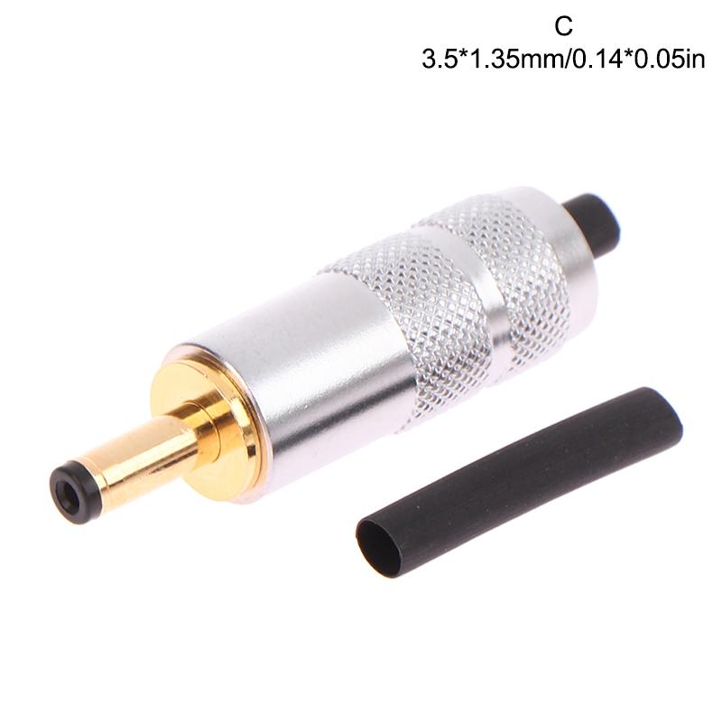 Copper Plated Gold 5.5 x 2.5 / 5.5 x 2.1 / 4.0x1.7 / 3.5 x 1.3 DC Power Plug Jack Male Connector for Linear Power Output