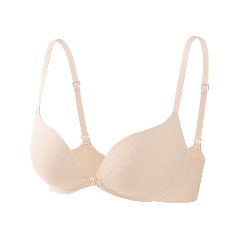 Liquid foundation has no traces, front buckle invisible gathering underwear women's portable jelly glue has no feeling, round small chest shows