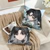 Jianxin Wuthering Waves Cushion Cover Silky Short Plush Invisible Zipper Dustproof Sofa Pillow Case For Home Decor
