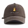 1pc GOT ANY GRAPES Print Washed Baseball Cap for AdultsMinimalist Retro Style Casual Soft Adjustable Dad HatPerfect As Gift