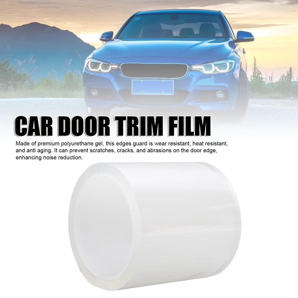 Car Door Edge Guards Scratch Resistant Car Door Transparent Protection Adhesive Tape for SUVs Motorcycles 16.5ft