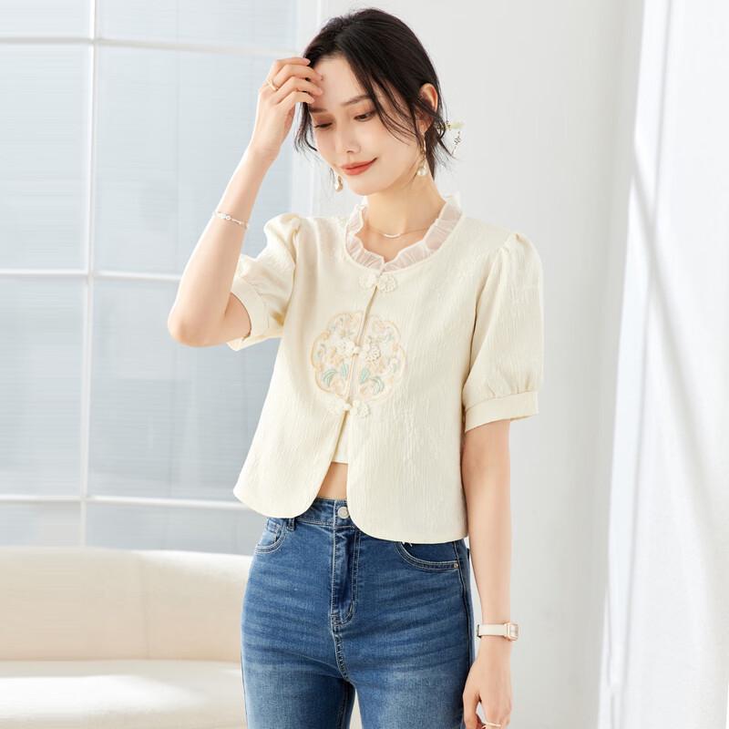 

Женская свободная рубашка с коротким рукавом TERRE BLEUE XL