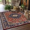 Retro Persian Red CARPET FOR LIVE ROOM Non-slip Bedroom Decoration Bohemian Washable Large Rug Parlor Coffee Tables Mat Room