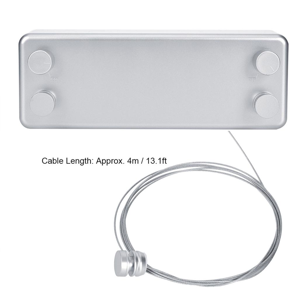 Dual Lines Retractable Clothesline Clothes Drying Line for Indoor Hotel Home Balcony Bathroom