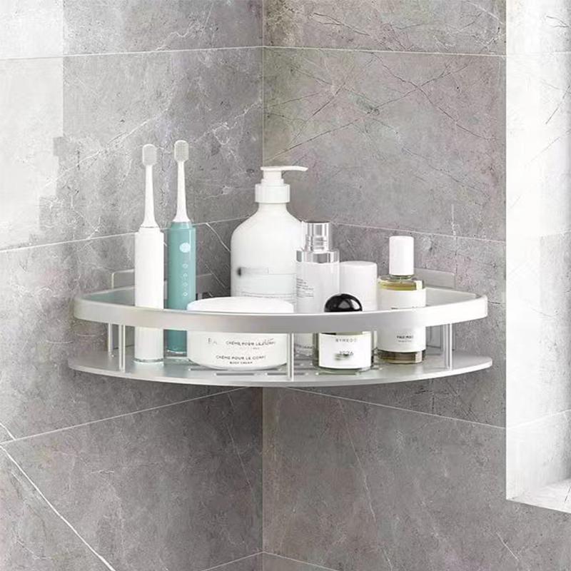 Raft pentru baie, 1-3 bucăți, fără cuie, spațiu cu trepied, orificiu din aluminiu, fără colț, trepied cu aspirație, raft de depozitare