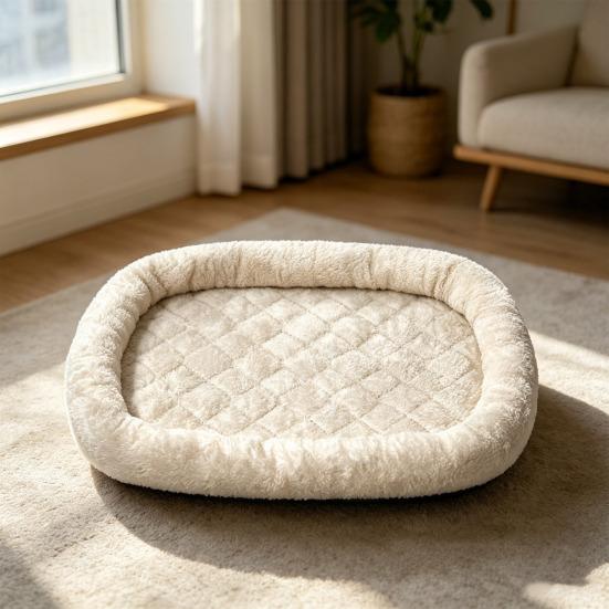 Plush Cat Bed Soft Small Dog Cushion Bed Washable Non-slip Pet Sleeping Pad for Indoor Cats Kittens Small Dogs