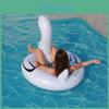 Eco-friendly Pvc Adult Swan Swim Ring 120cm Animal Pattern Water Lounger Wholesale