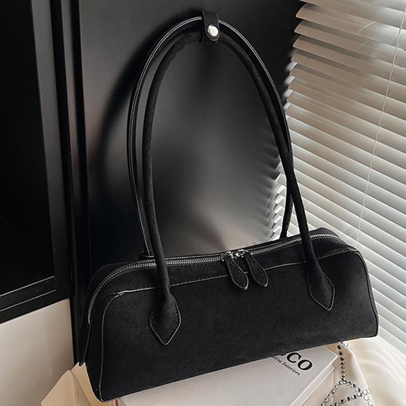 Retro Suede Baguette Bag Women's Autumn New High-value Niche Casual Shoulder Armpit Bag