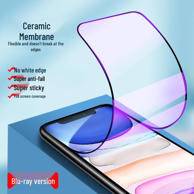 Apple 16 ProMax Shockproof HD Ceramic Screen Protector: Explosion-Proof, Drop-Proof, Unbreakable Edges, for iPhone 17.