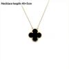 Four-leaf Clover Necklace for Women Natural White Mother-of-pearl Carnelian Sweater Chain