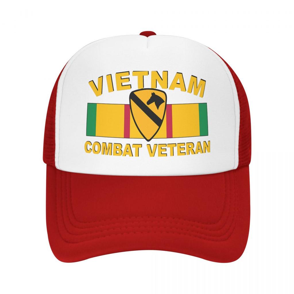 Us Army 1st Cavalry Division Vietnam Combat Veteran Outdoor Sport Cap Baseball Cap Unisex Women Adjustable Cap Fashion Summer Hat