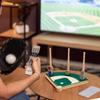 Space Saving Baseball Rings Stand Wood Baseball Rings Stand with Artistic Stadium Designs for Sports Enthusiasts