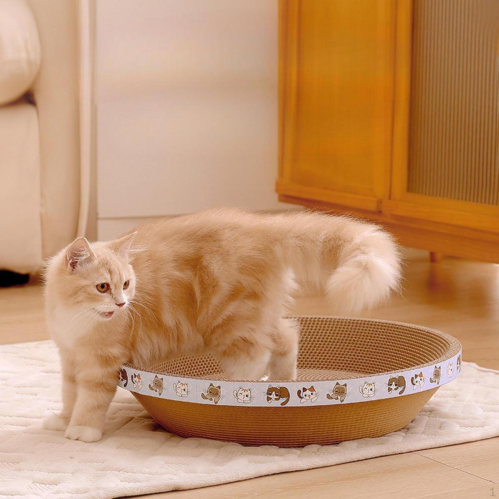 

Картонная кошачья когтеточка с гофрированной бумагой для лежака для кошек в помещении 57 cm