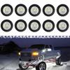 PSEQT 3/4" LED Lock Lights Round Underglow Wheel Fender Side Marker Clearance Light with