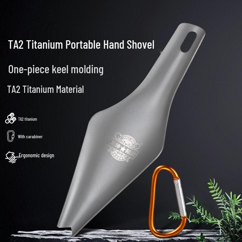 Changlin 971 Titanium Portable Camping & Mountaineering Shovel - Compact Hand Spade for Backpacking & Emergencies. Mini