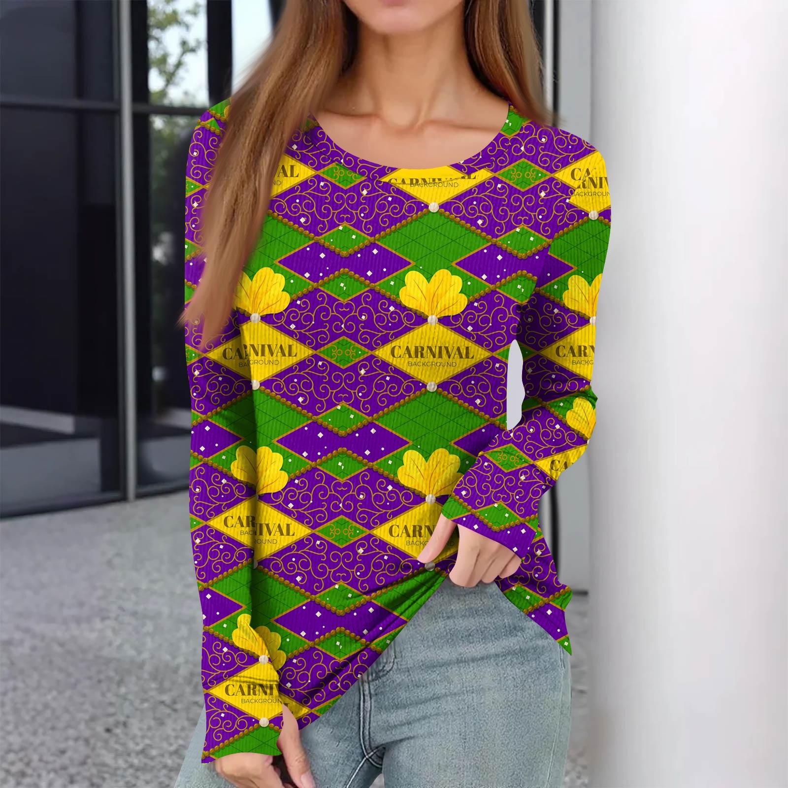 

Женская зимняя приталенная футболка Модная повседневная с принтом, с круглым вырезом, пуловер, топ с длинным рукавом XL жёлтый