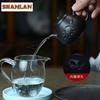 180ml Retro Yixing Purple Clay Teapots Handmade Eggplant Pot Raw Ore Black Zhu Mud Kettle Chinese Zisha Tea Set Tea Ceremony