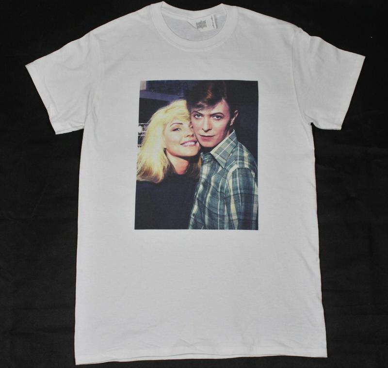 

David Bowie and Debbie Harry White Unisex T-Shirt XXXL