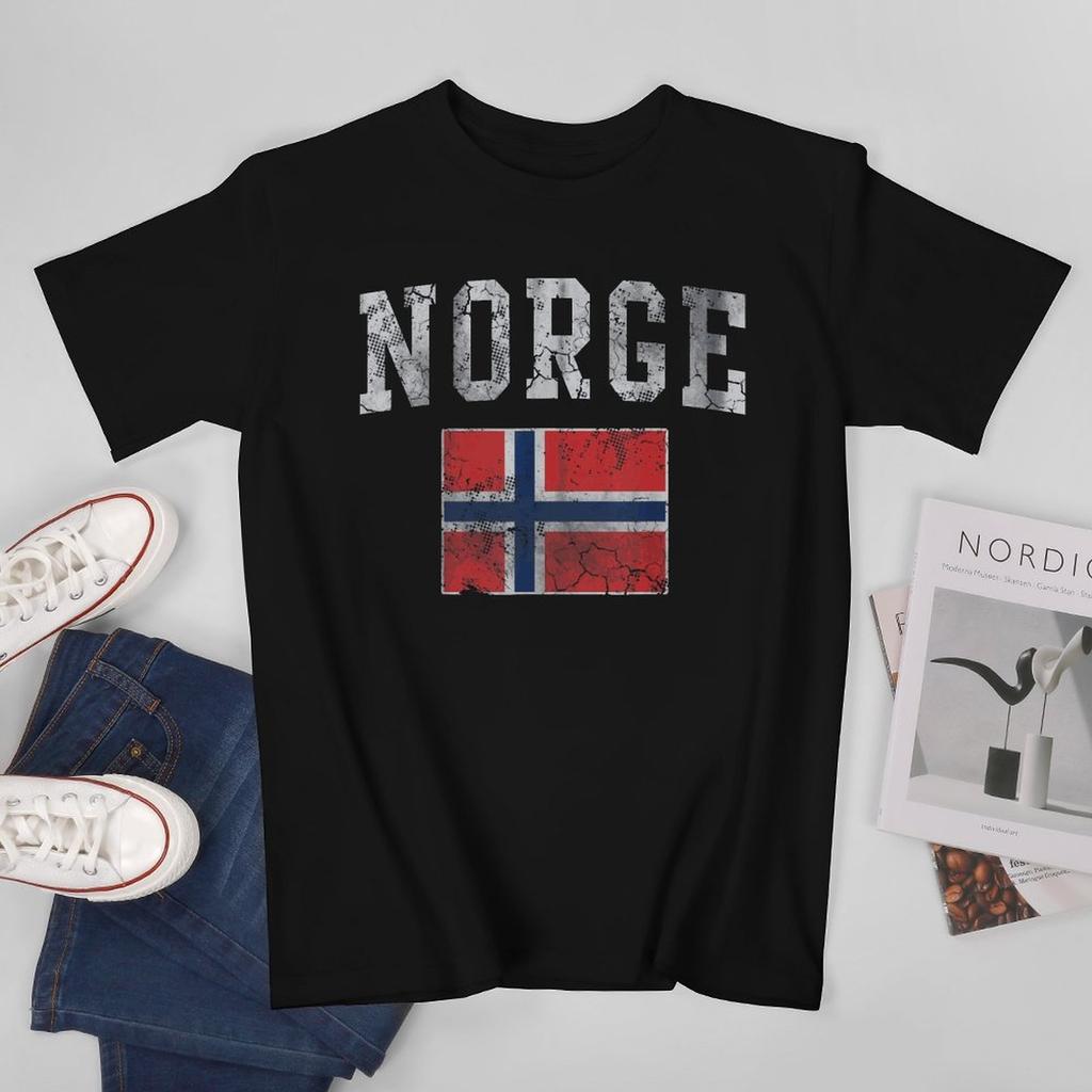 More Design Norway Flag Norse Unisex Tshirt Tees Tshirt Oneck T Shirts Unisex Boys Clothing 100 Cotton