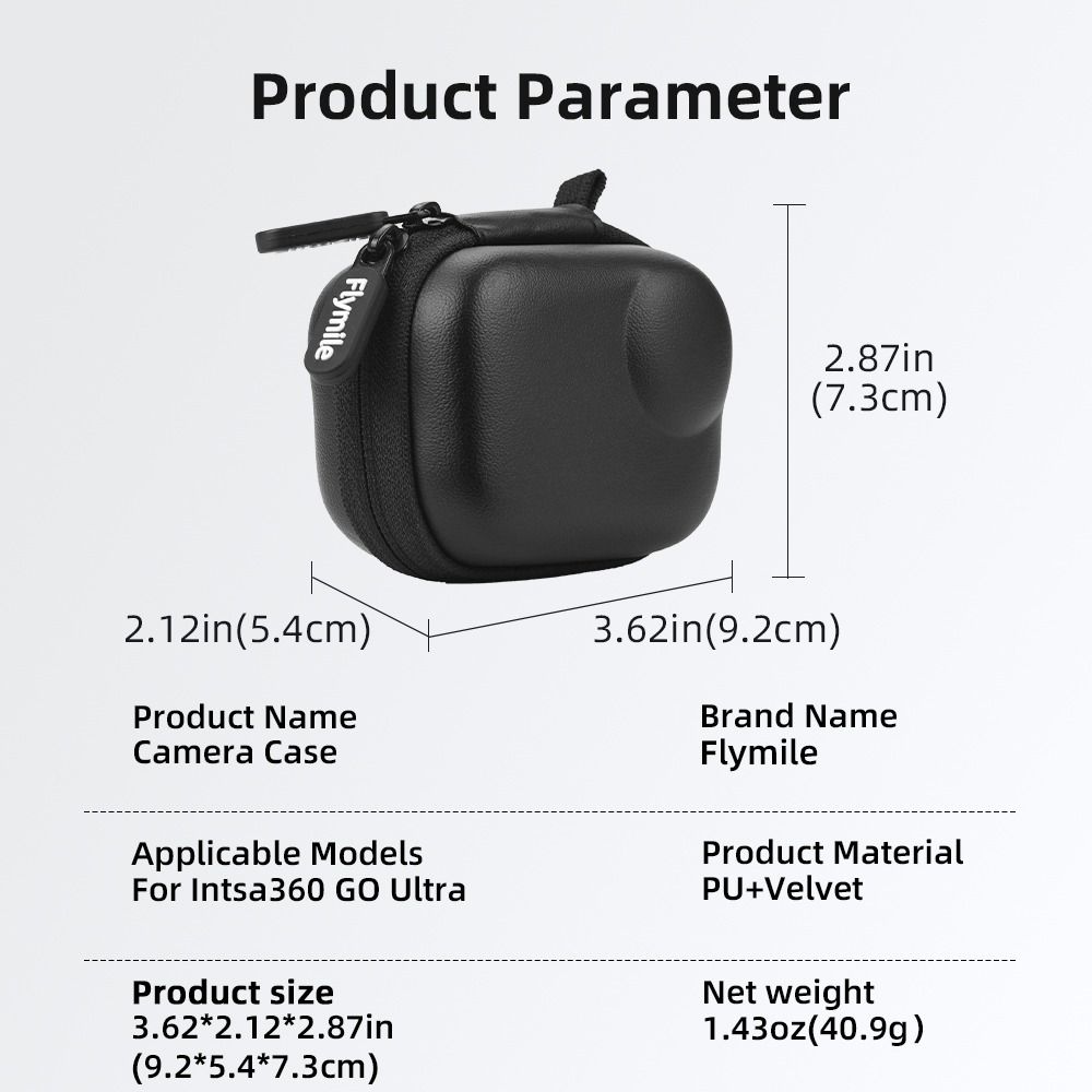 Portable Camera Mini Body Bag Protective Shockproof Storage Bag Lightweight Organizer Case for Insta360 GO Ultra