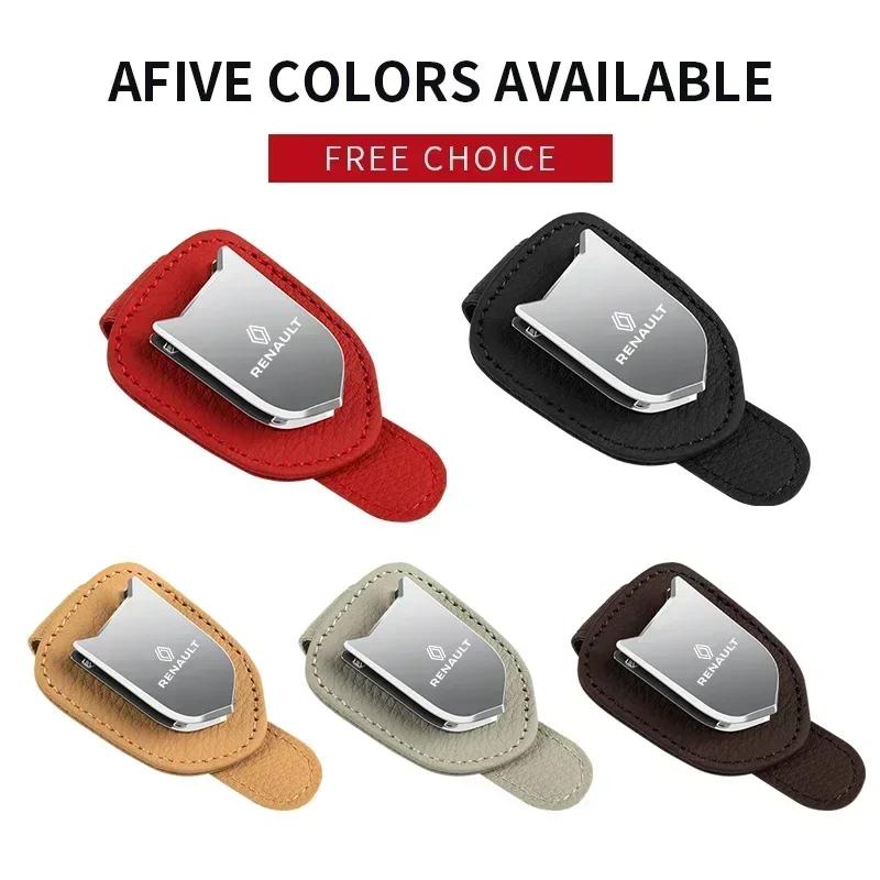 Car Glasses Clip Metal Auto Sun Visor Eyeglass Holder For Renault DACIA Fluence Scenic Loguna Logan Twingo Clio Captur ZEOE