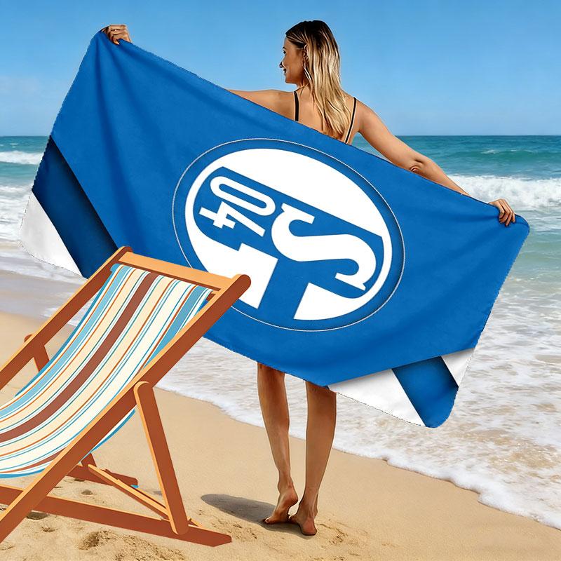 FC Schalke 04 Beach Towel, Large Soft Quick Dry Towel for Beach Camping Swimming