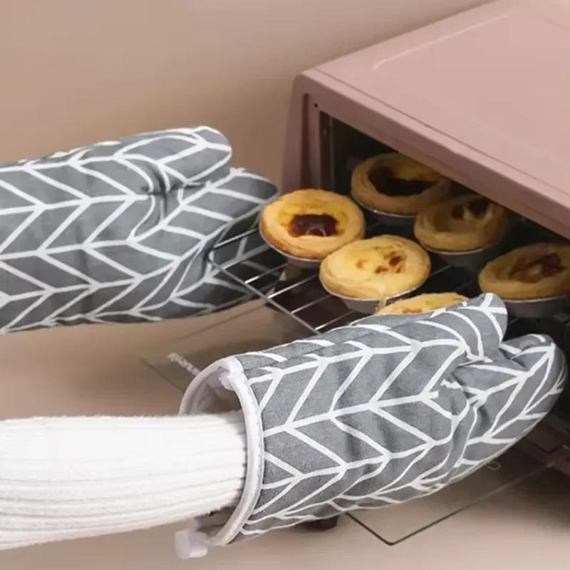1pc Kitchen Potholders Pad And Stove Oven Gloves Mitts Heat Resistant Thermal Anti-heat Take Hot Pot Cooking Baking Gloves Tools